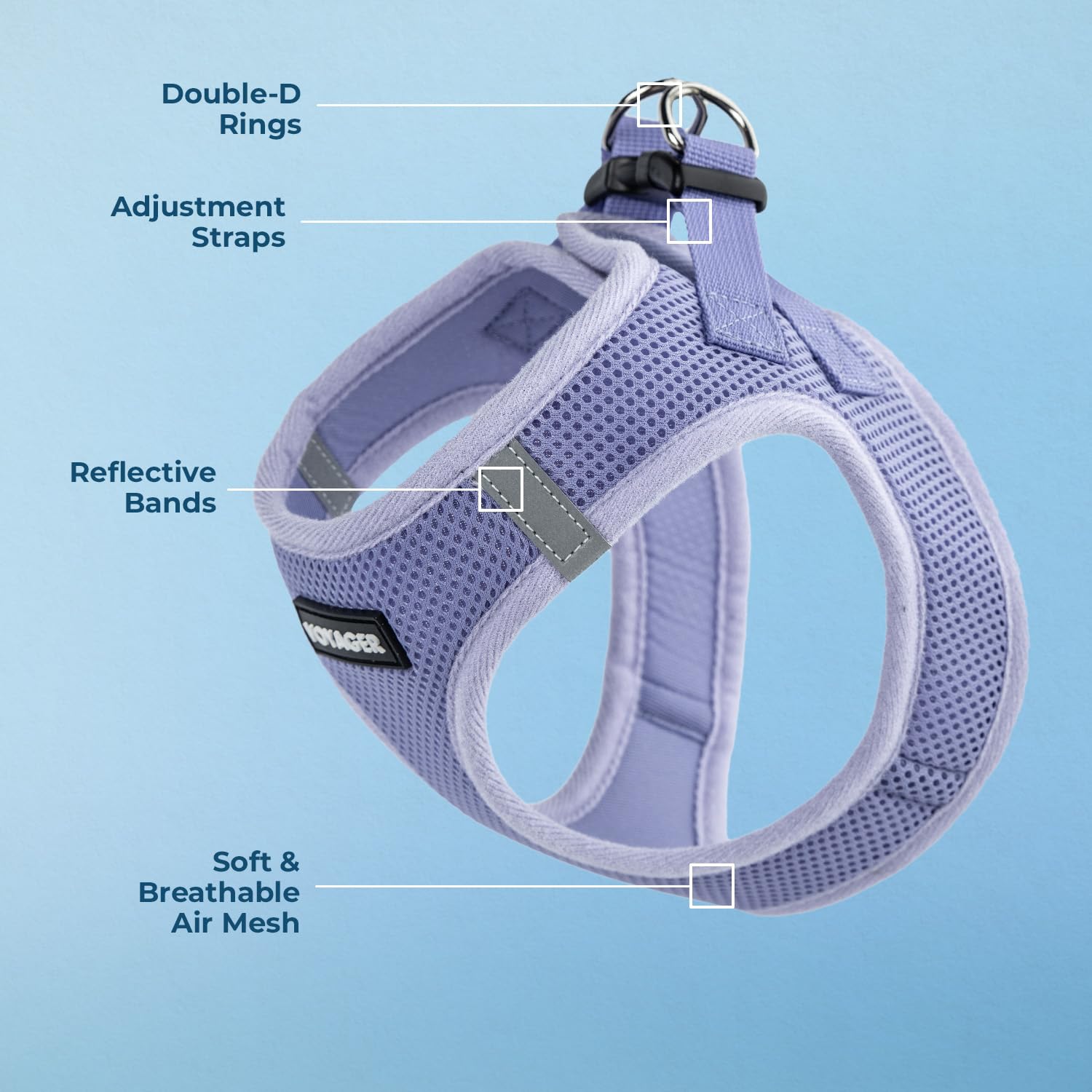 Best Pet Supplies Voyager cierre velcro seguro para control