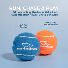 Best Pet Supplies bola para juego de buscar y traer al aire libre