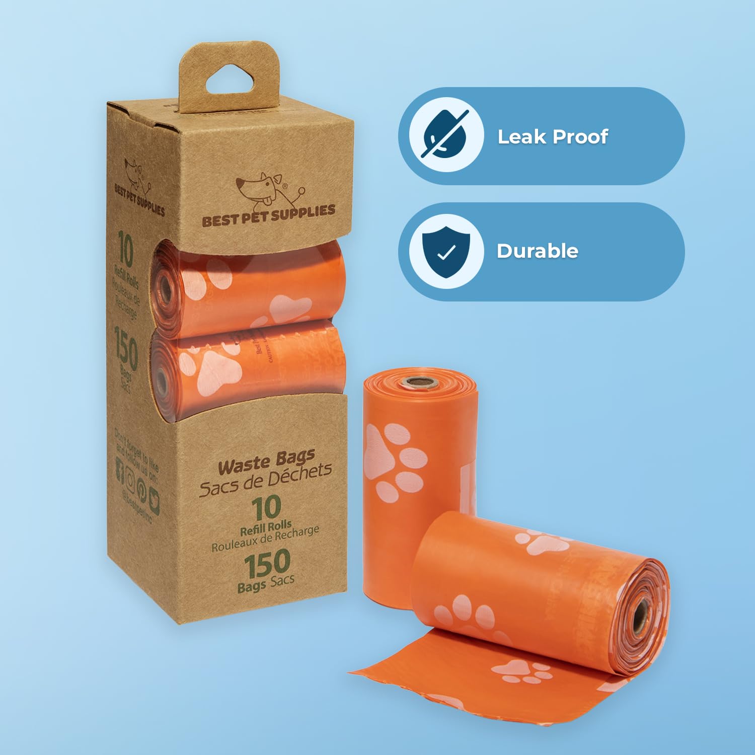 Bolsas resistentes a fugas de Best Pet Supplies para encuentros al aire libre.