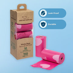 Bolsas Best Pet Supplies resistentes a desgarros, adecuadas para heces grandes.