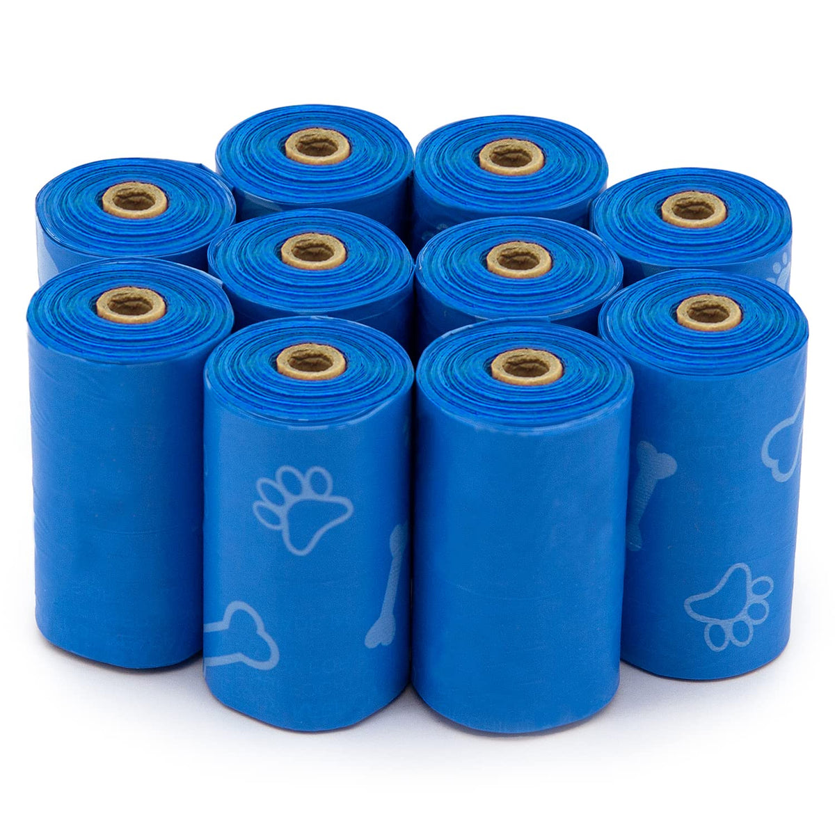 Bolsas para caca de perro Best Pet Supplies, azules y fáciles de usar para recogida rápida.