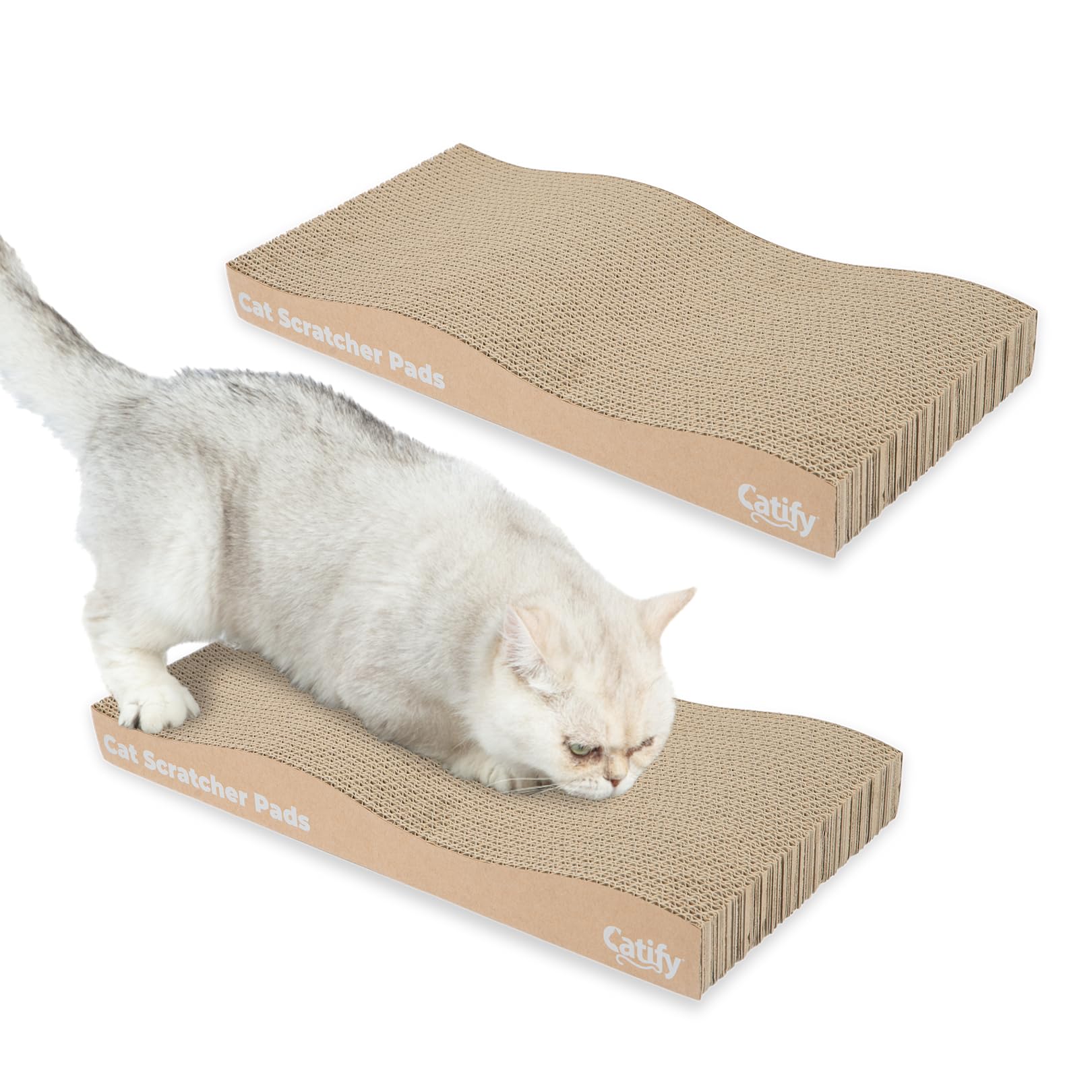 Best Pet Supplies Catify rasca-onda visión general para estirar garras.