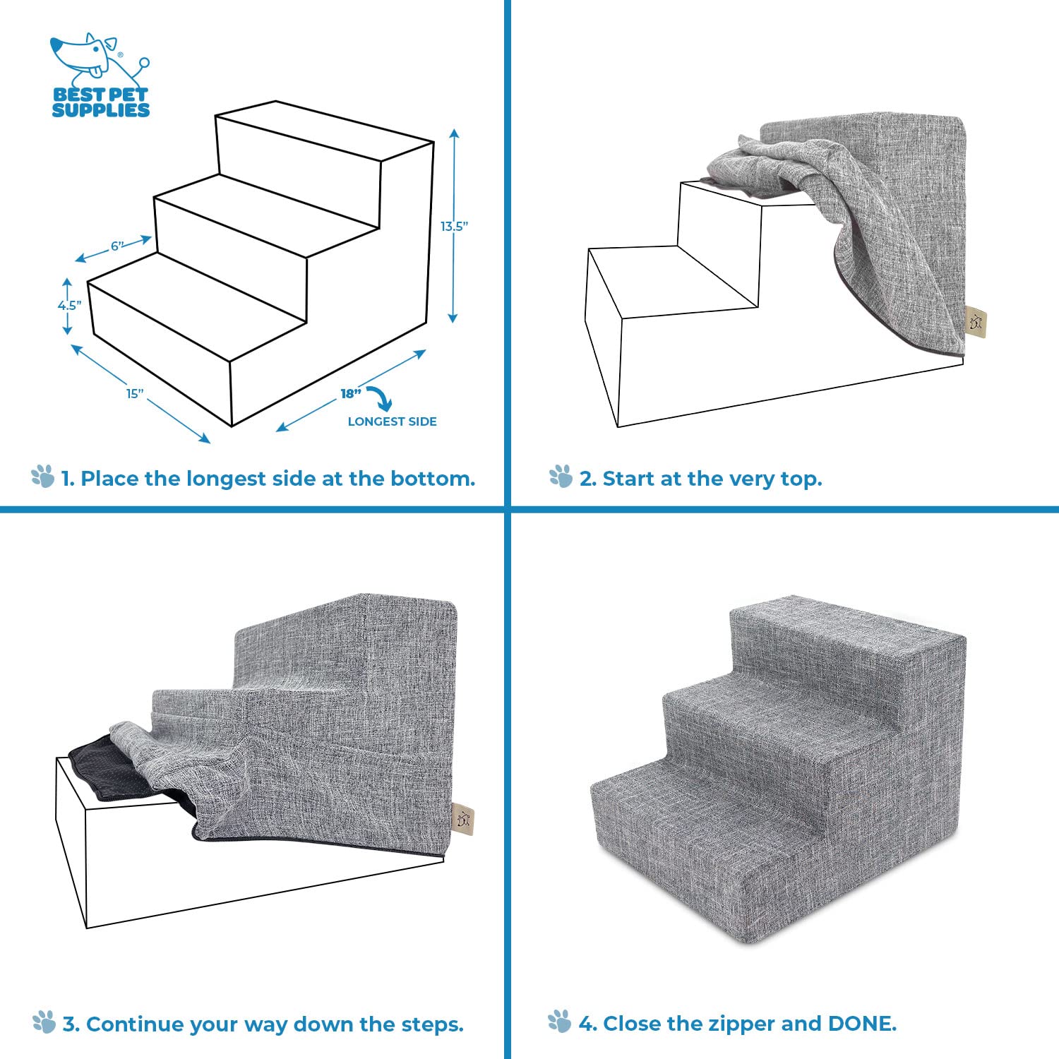 Best Pet Supplies cobertura-disenos-divertidos: añade estilo al hogar mientras protege las patas.