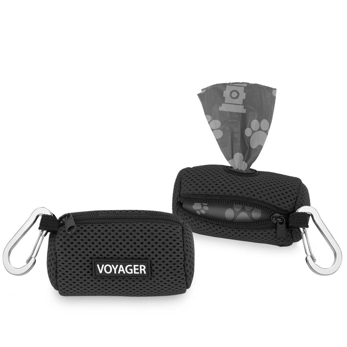 Best Pet Supplies distributeur sacs crottes en mesh noir, pratique lors des sorties quotidiennes.