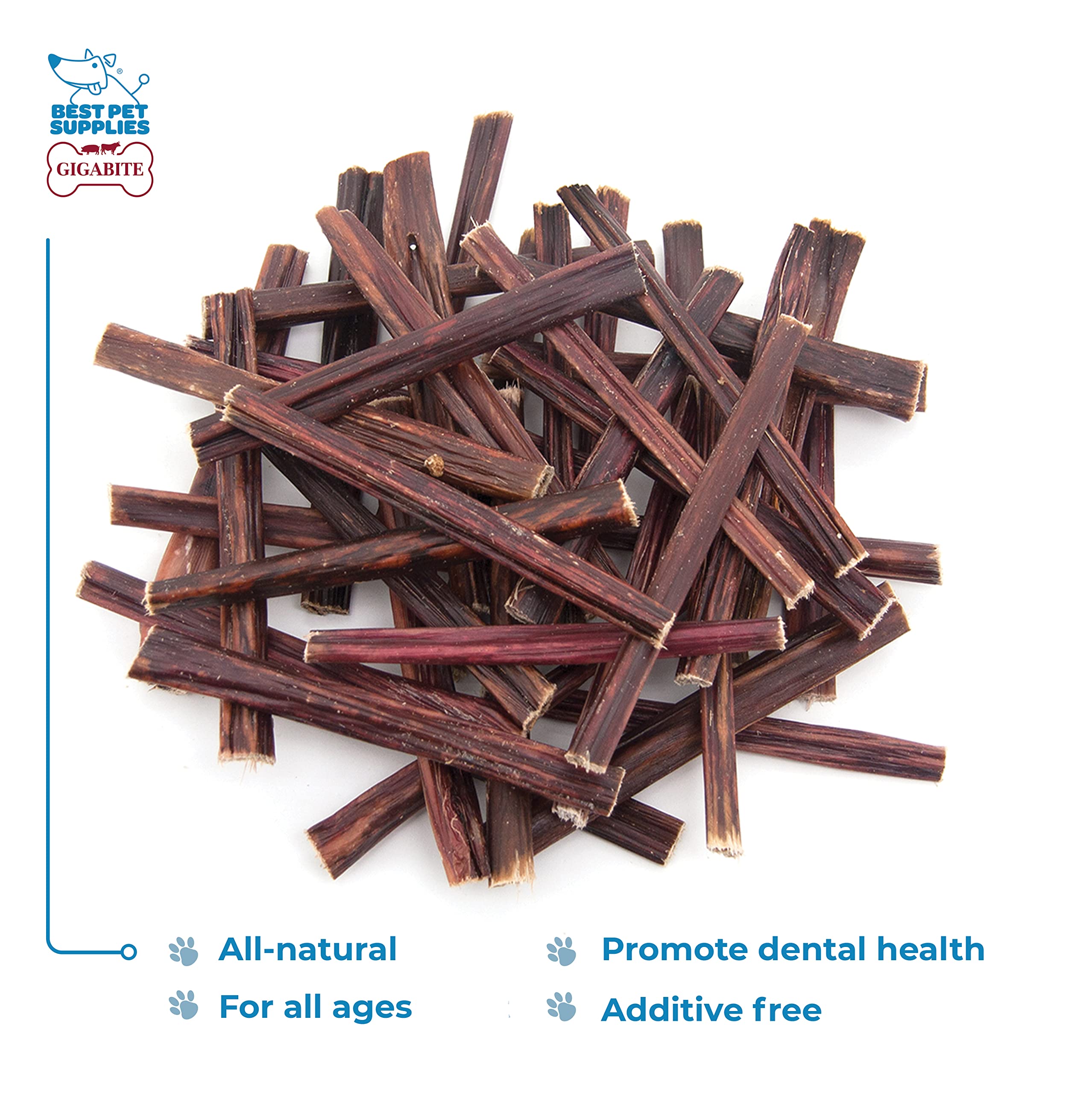 Palitos GigaBite con textura masticable para entrenamiento y enriquecimiento.