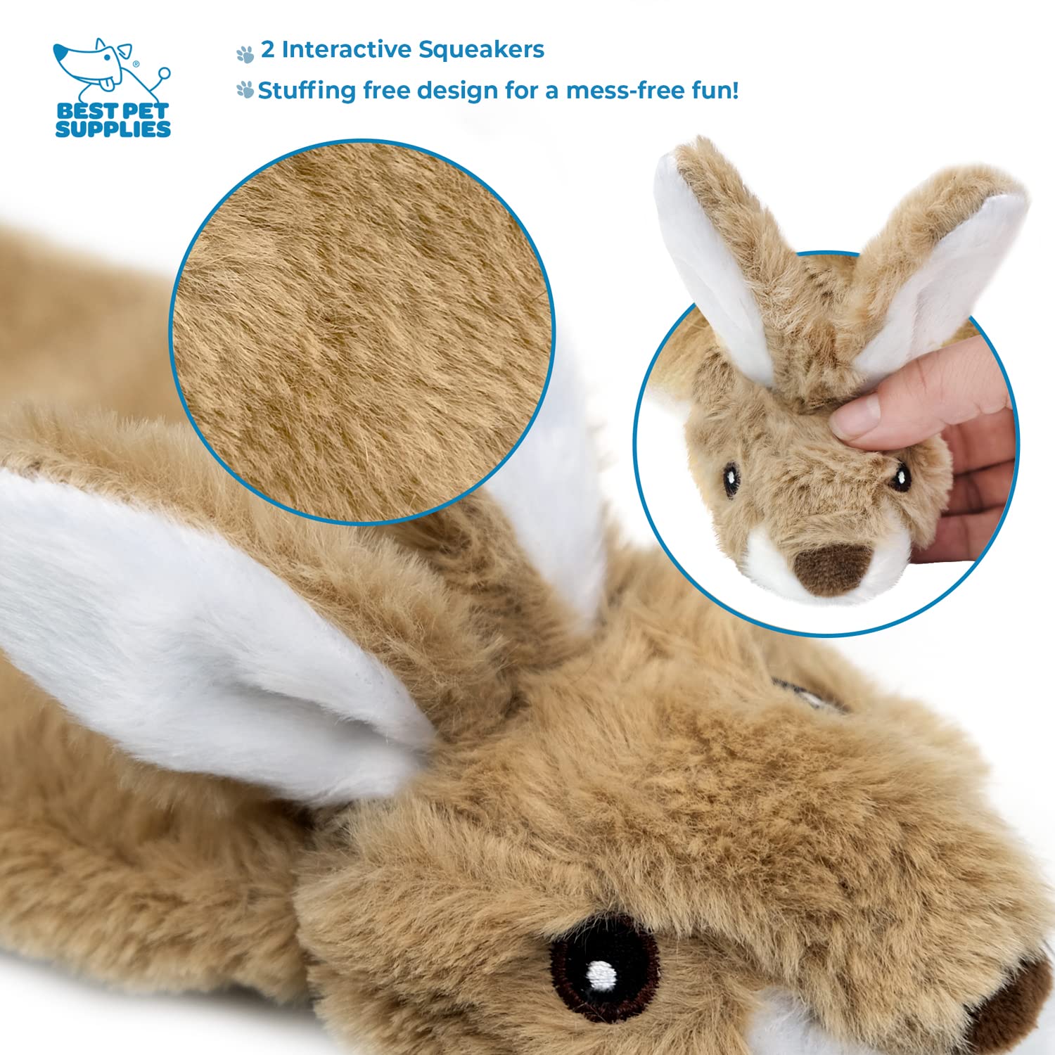 Best Pet Supplies juguete interactivo con sonajero en la cola para juego activo.
