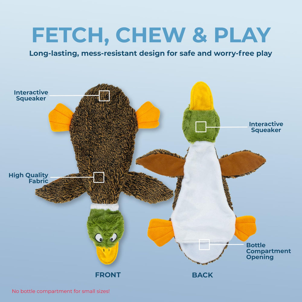 Best Pet Supplies pato doble sonido: dos chirridos para mayor estimulación