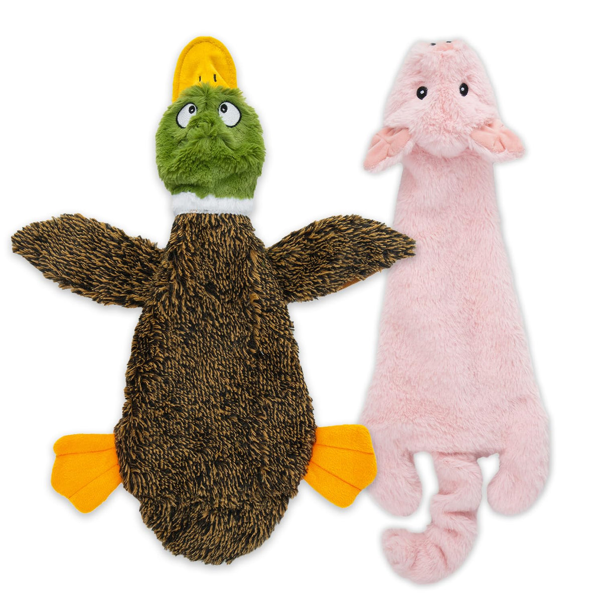 Best Pet Supplies juguete de pato sin relleno con crujido para perros