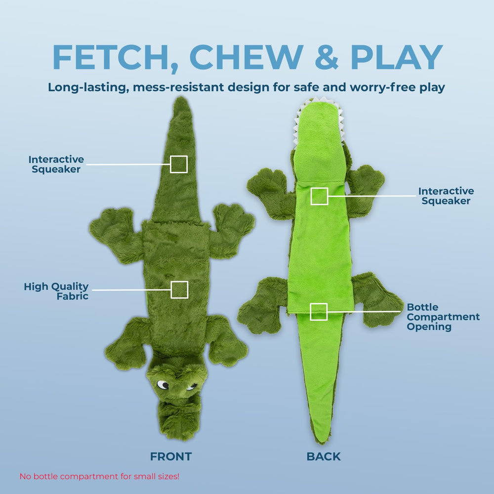 Best Pet Supplies Juguete para perro con cierre inferior para insertar botella y añadir crujido.