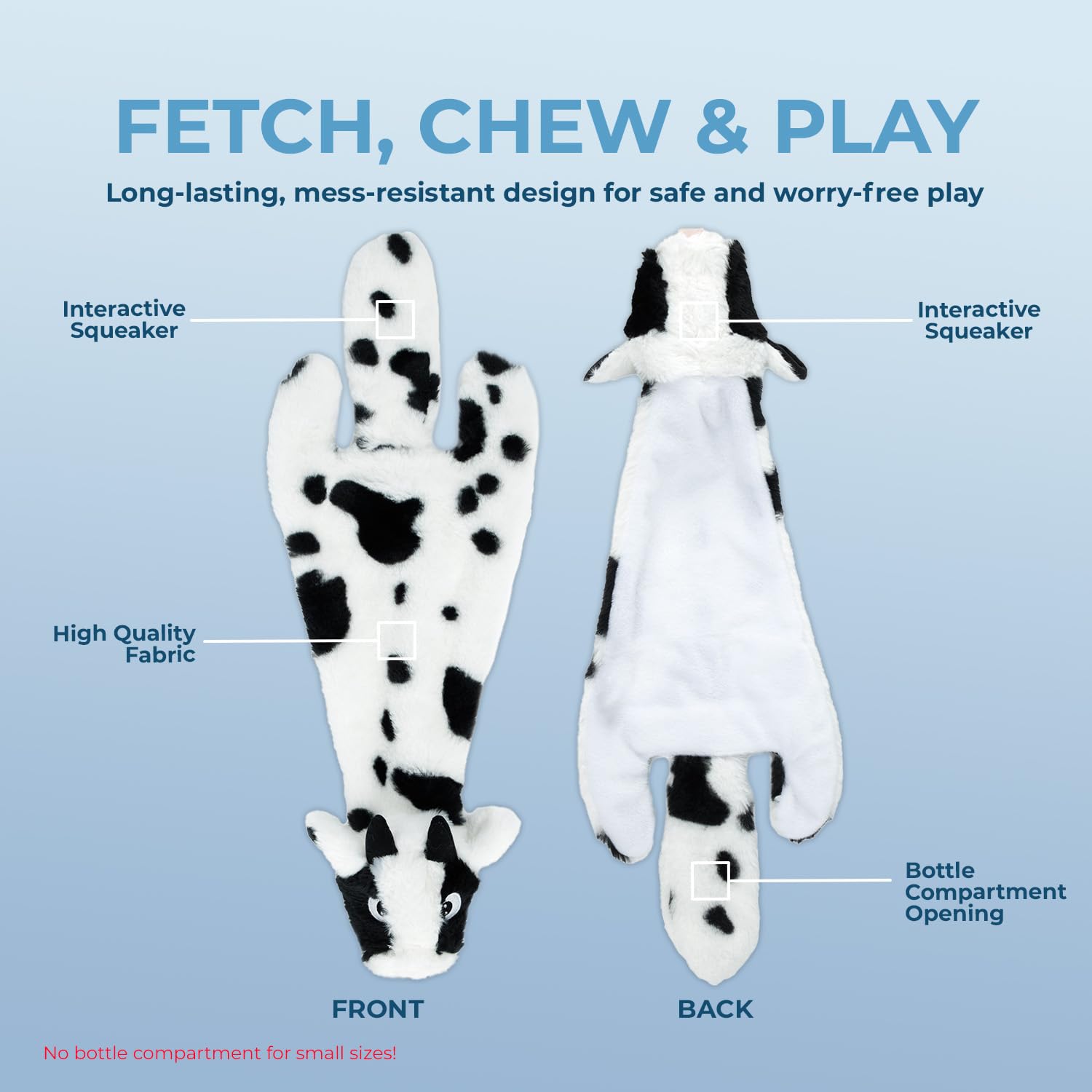 Best Pet Supplies Juguete para perros con dos chirridos para juego interactivo