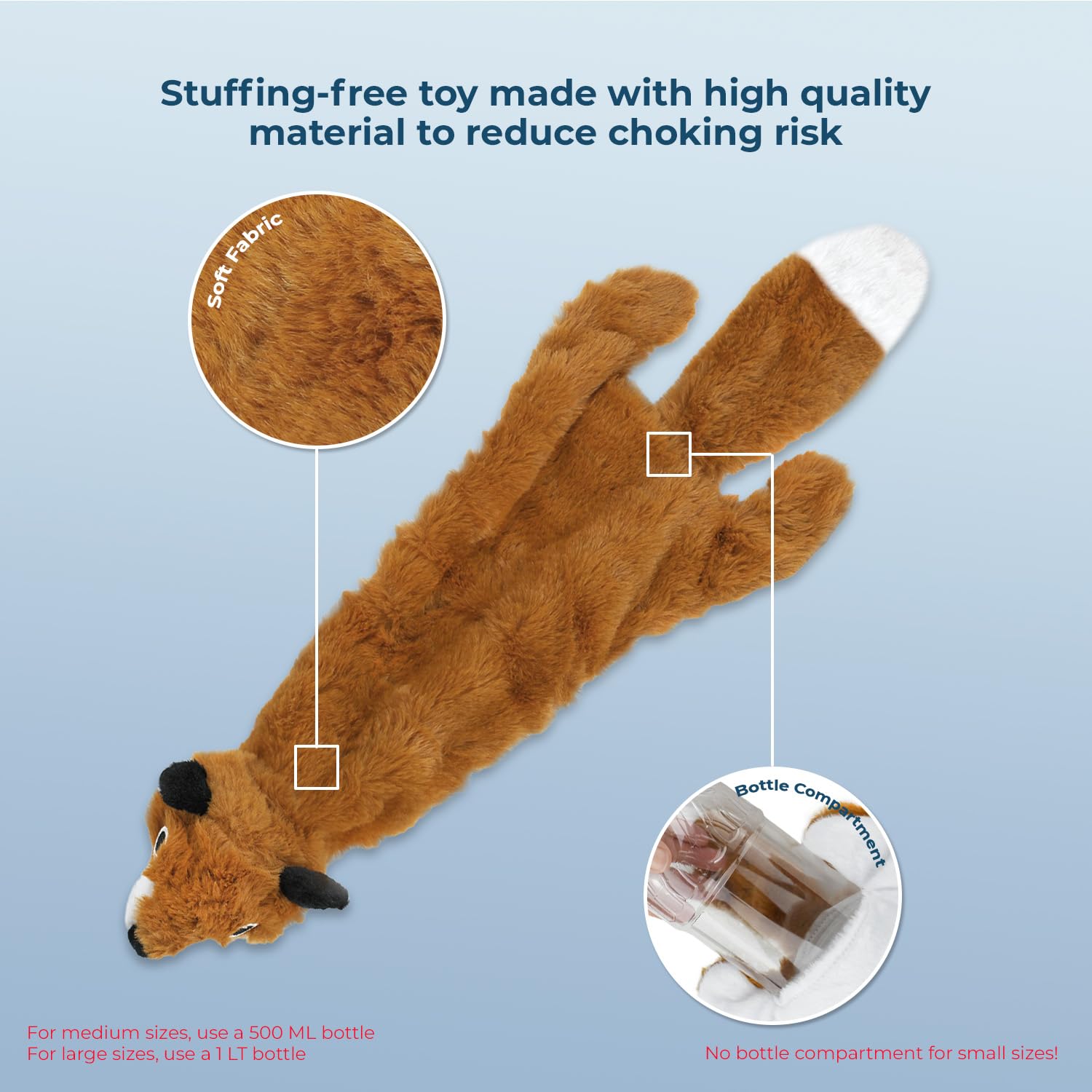 Best Pet Supplies Juguete zorro mediano para perros de todas las tallas