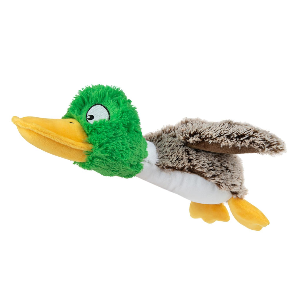 Best Pet Supplies Mallard Duck gris pequeño, exterior duradero para masticar y jugar