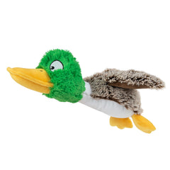 Best Pet Supplies Mallard Duck gris pequeño, exterior duradero para masticar y jugar