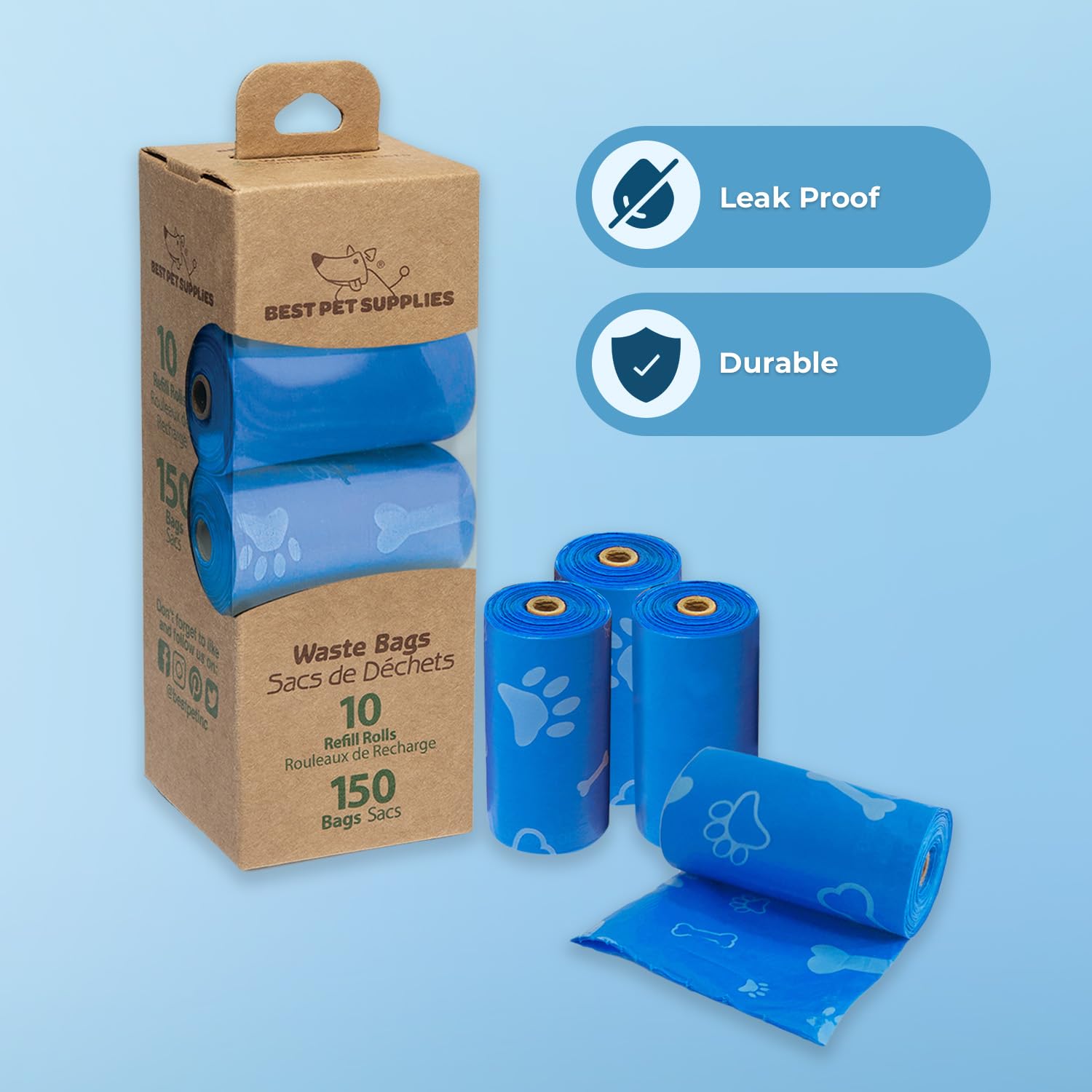 Rollo portátil Best Pet Supplies, perfecto para paseos y parques con desechos.