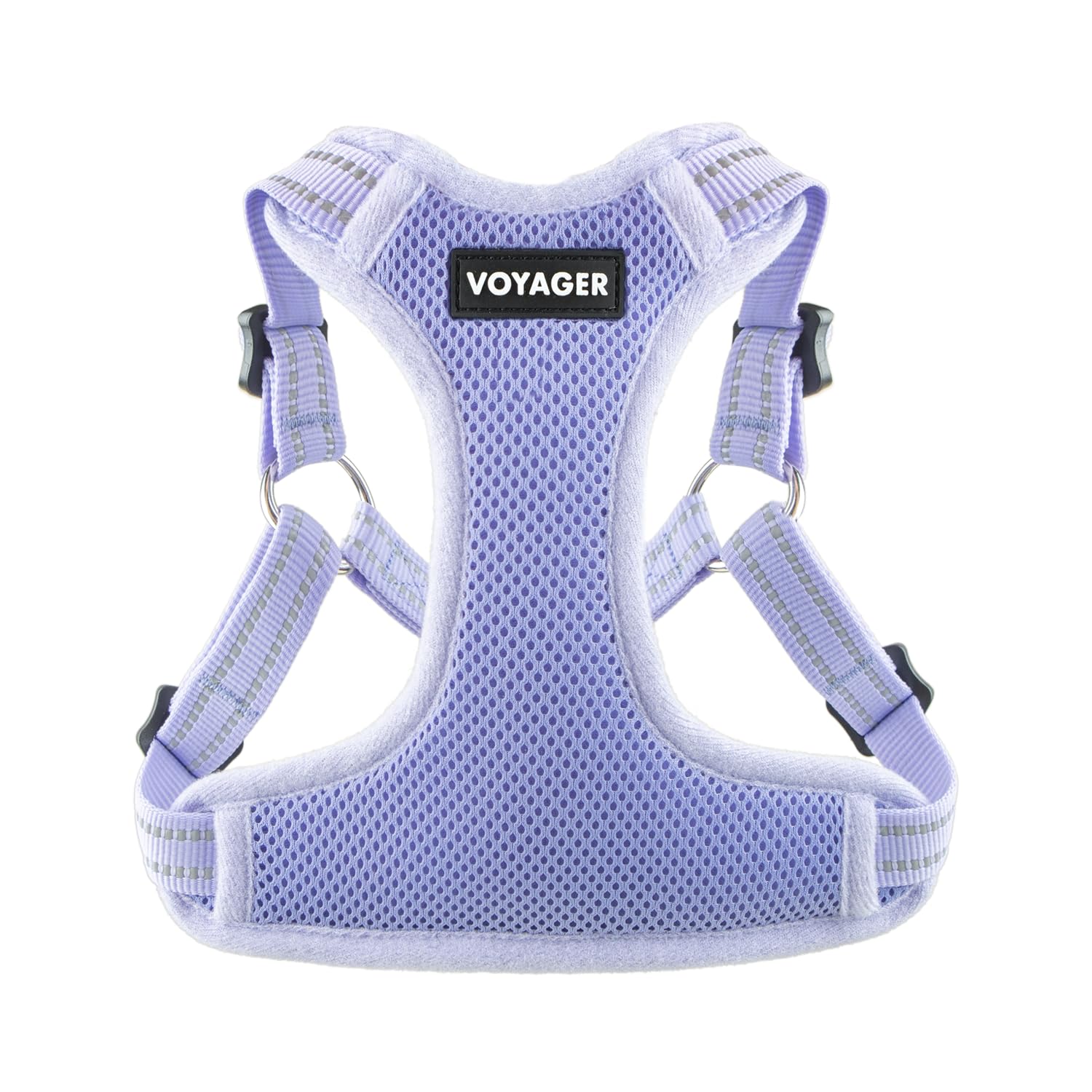Best Pet Supplies Voyager: arnés ajustable para perros en lavanda, ajuste cómodo y seguro para paseos.
