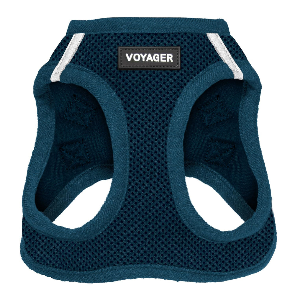 Best Pet Supplies Voyager arnés entrada malla aire azul, cómodo para paseos