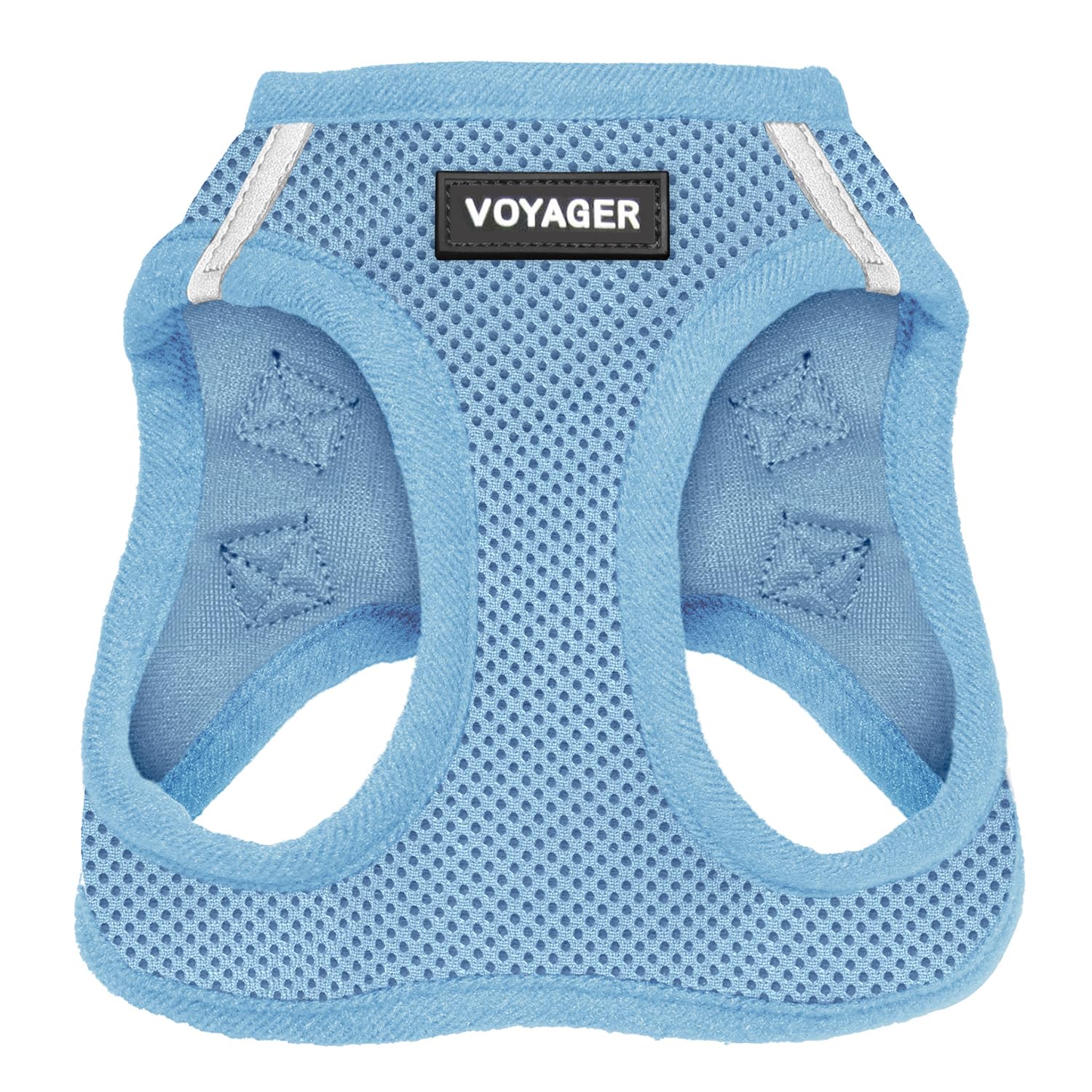 Arnés Voyager de Best Pet Supplies para paso‑entrada, azul bebé, cómodo en paseos.