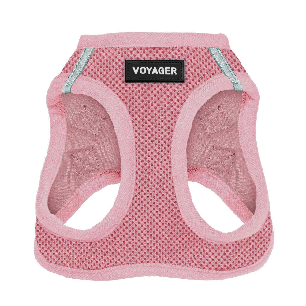 Best Pet Supplies Voyager arnés de paso rosa XL, vista frontal para ajuste cómodo