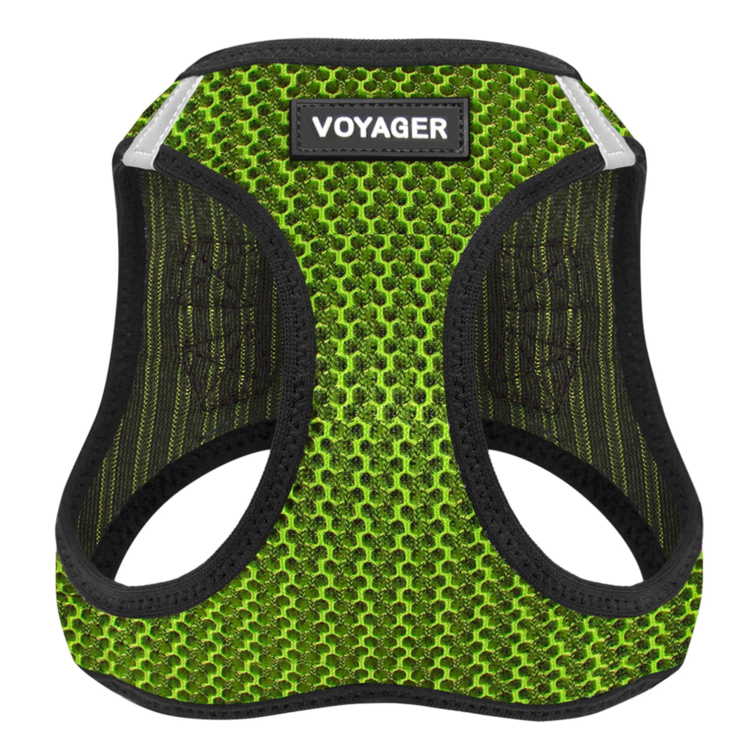 Best Pet Supplies Voyager harnais à enfiler en mesh aérien lime vert pour chiens et chats.