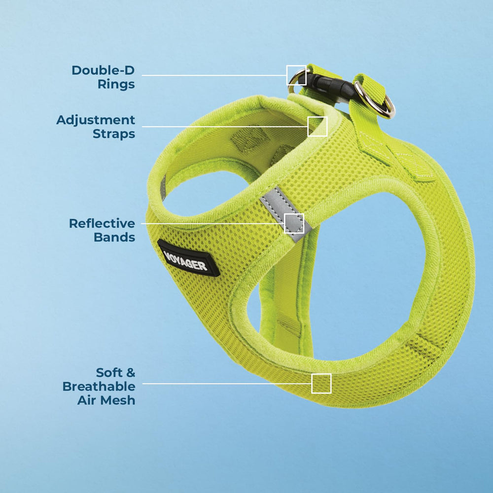 Fermeture Velcro du Voyager Harnais, maintien fiable lors des sorties.
