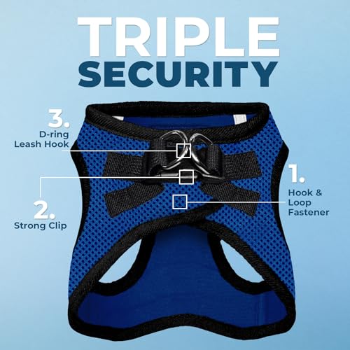 Best Pet Supplies Voyager Step-in Air Harness con bandas reflectantes para visibilidad en la noche.