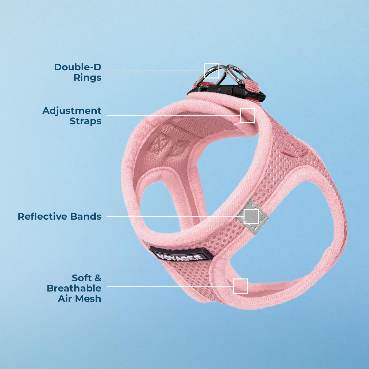 Best Pet Supplies Voyager Step-in Air Harness guía de tallas para ajuste correcto.
