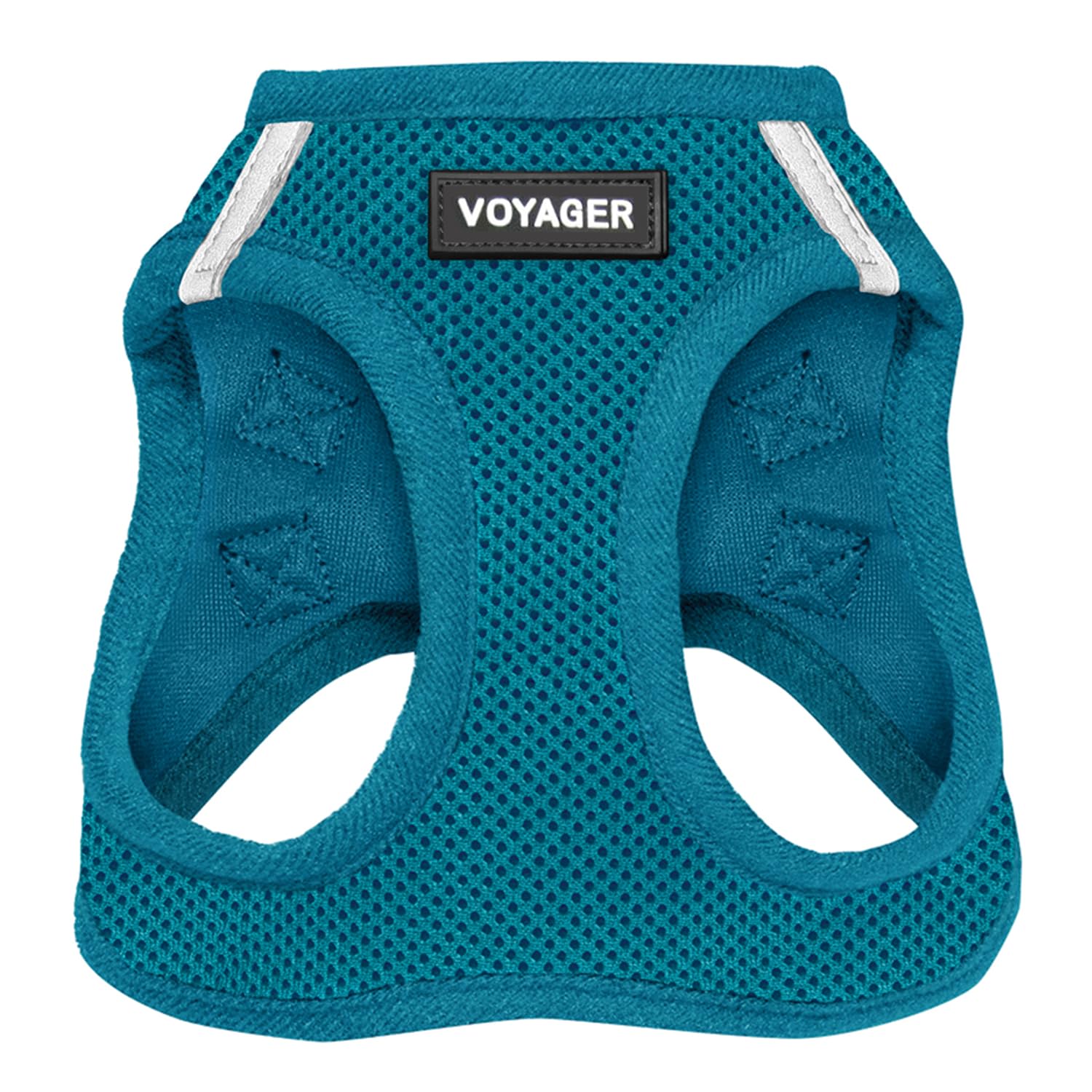 Best Pet Supplies Voyager arnés en turquesa con malla, cómodo para paseos diarios.