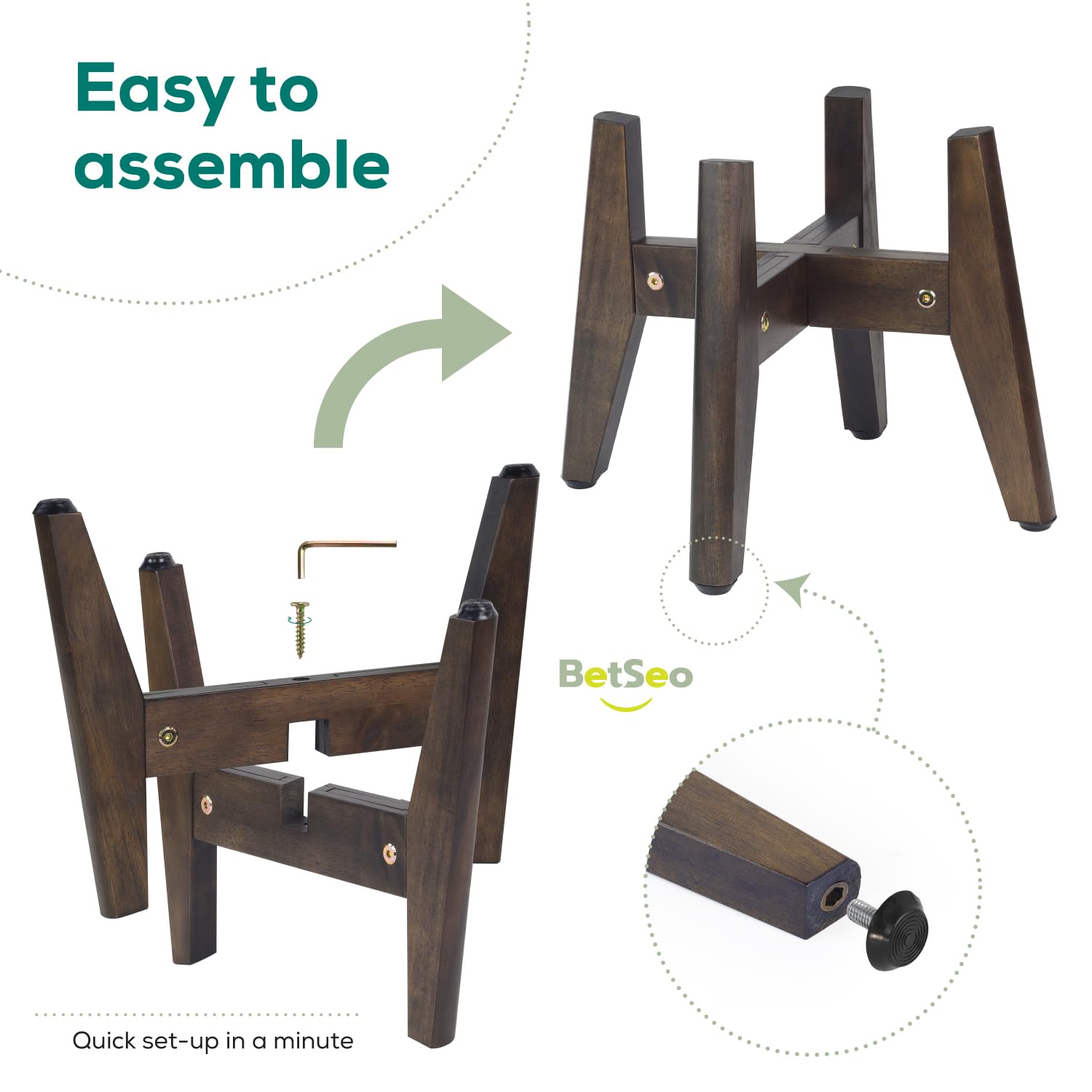 BETSEO podio-alimentacion-perro-ajustable: ancho seguro para distintos tazones.