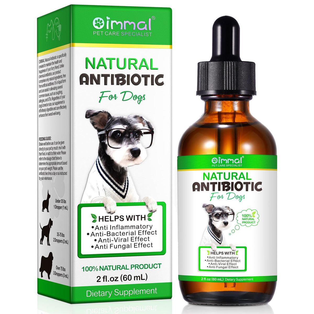 Beyxdu antibiótico natural para perros: botella para uso suave