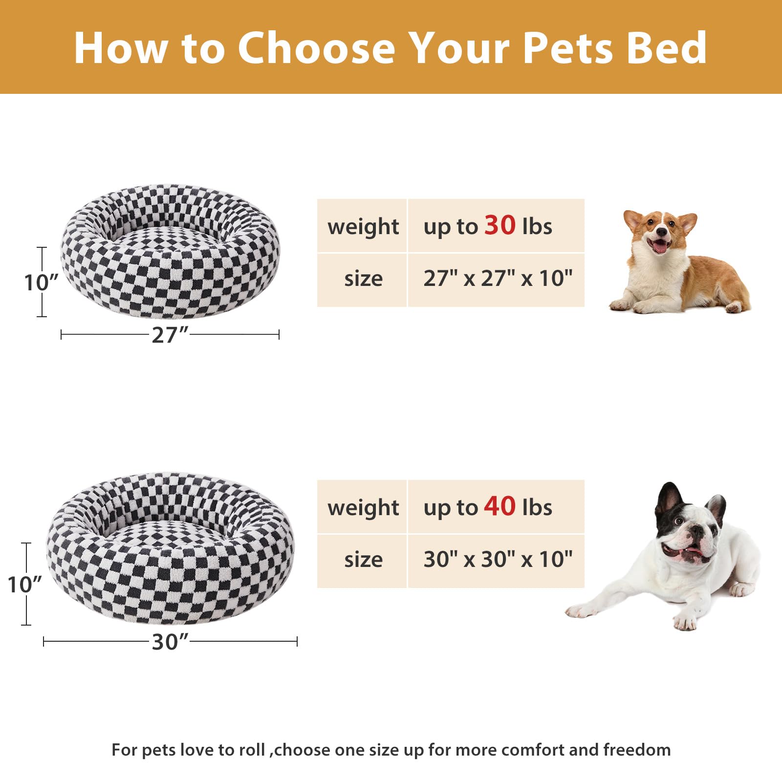 Cama donut BFPETHOME lavable a máquina, cuidado fácil para mascotas.
