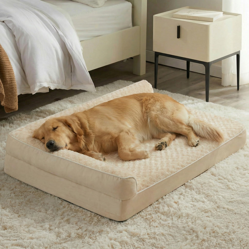 Cama ortopédica BFPETHOME para perros grandes con espuma de apoyo para articulaciones y músculos.