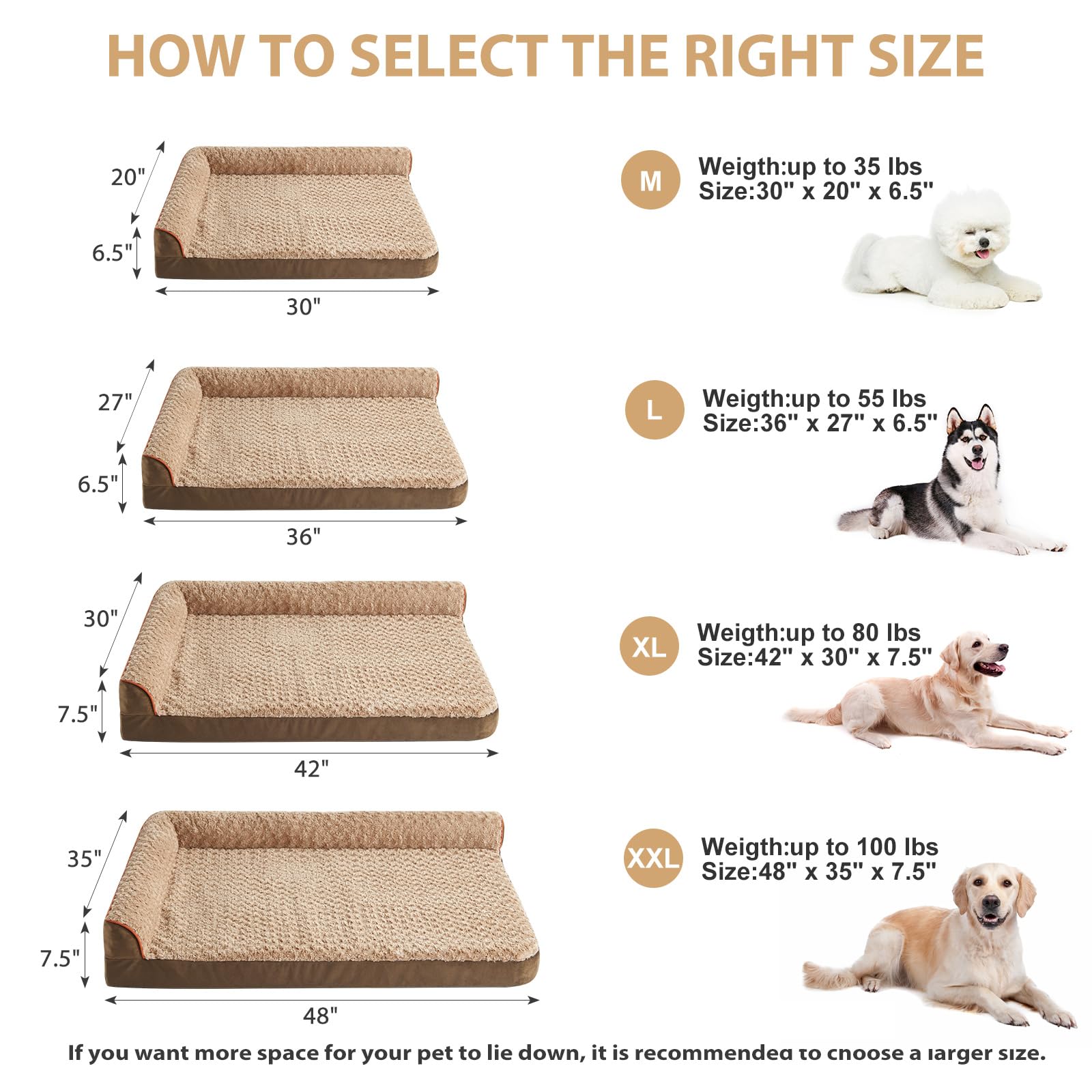 Base antideslizante de la cama para perro grande evita desplazamientos en el suelo.