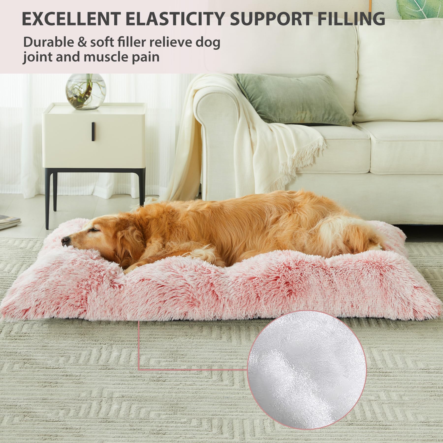 Funda lavable BFPETHOME para cama de perro grande, limpieza fácil