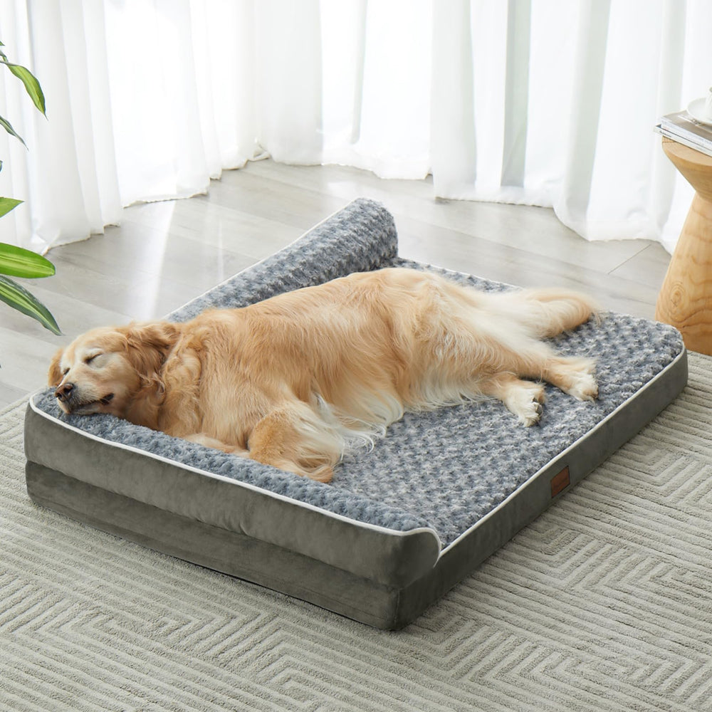 Cama ortopédica para perros grandes con espuma que apoya articulaciones.