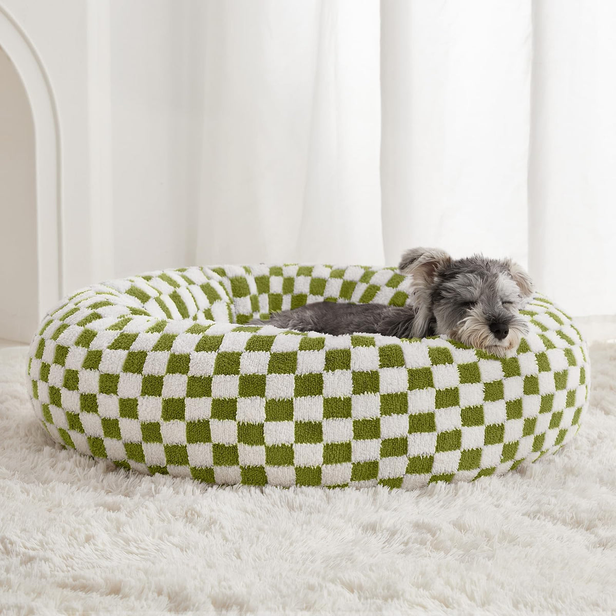 BFPETHOME cama rosquilla para perros, exterior elegante para el salón.