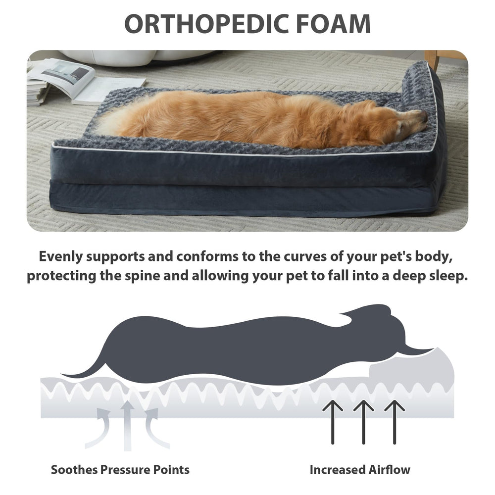 Sofá para perros grandes BFPETHOME con funda lavable y base antideslizante