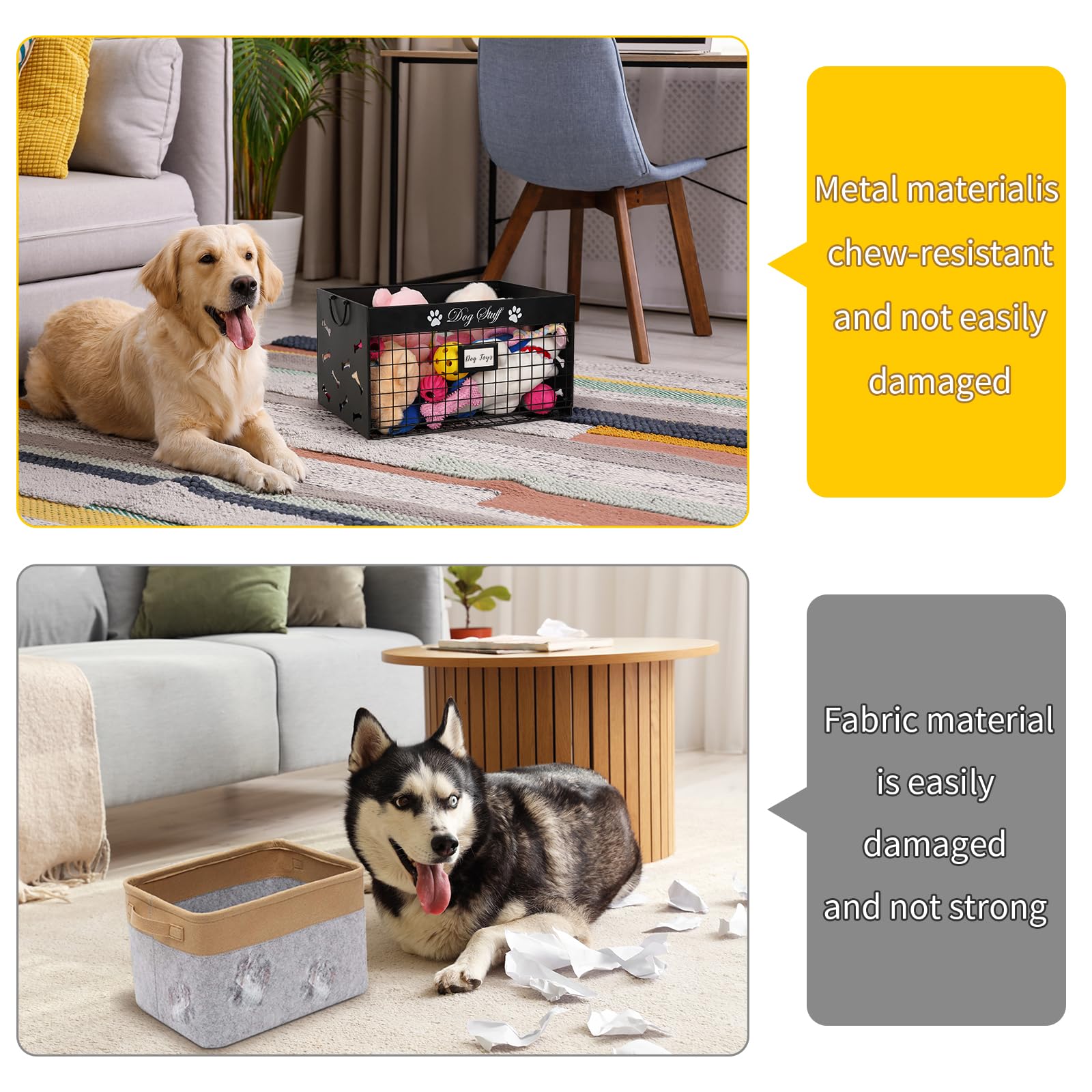 Caja organizadora para mascotas de Bfttlity en sala, grande y práctica.