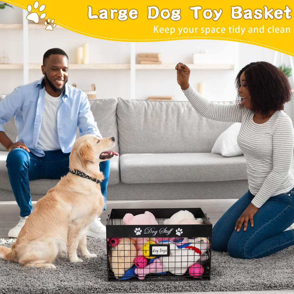 Cesto Bfttlity con etiqueta personalizable para identificar mascotas y usos.
