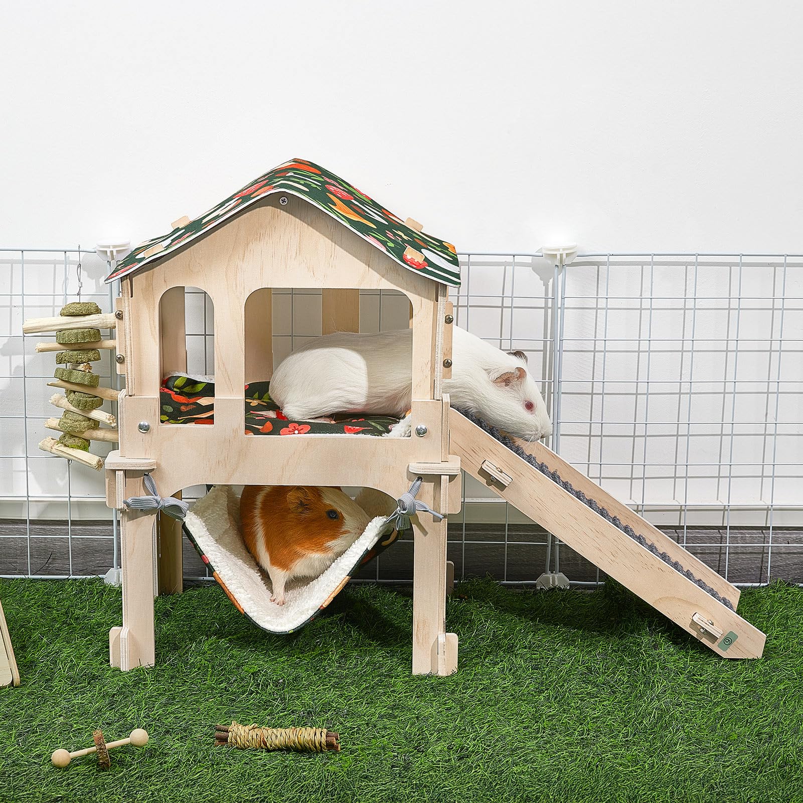 Bienbee casa cobaya con dimensiones 11-8-17 pulgadas para varias especies