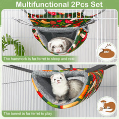 Conjunto Bienbee hamaca y túnel en verde hongo, ideal para uso compartido.