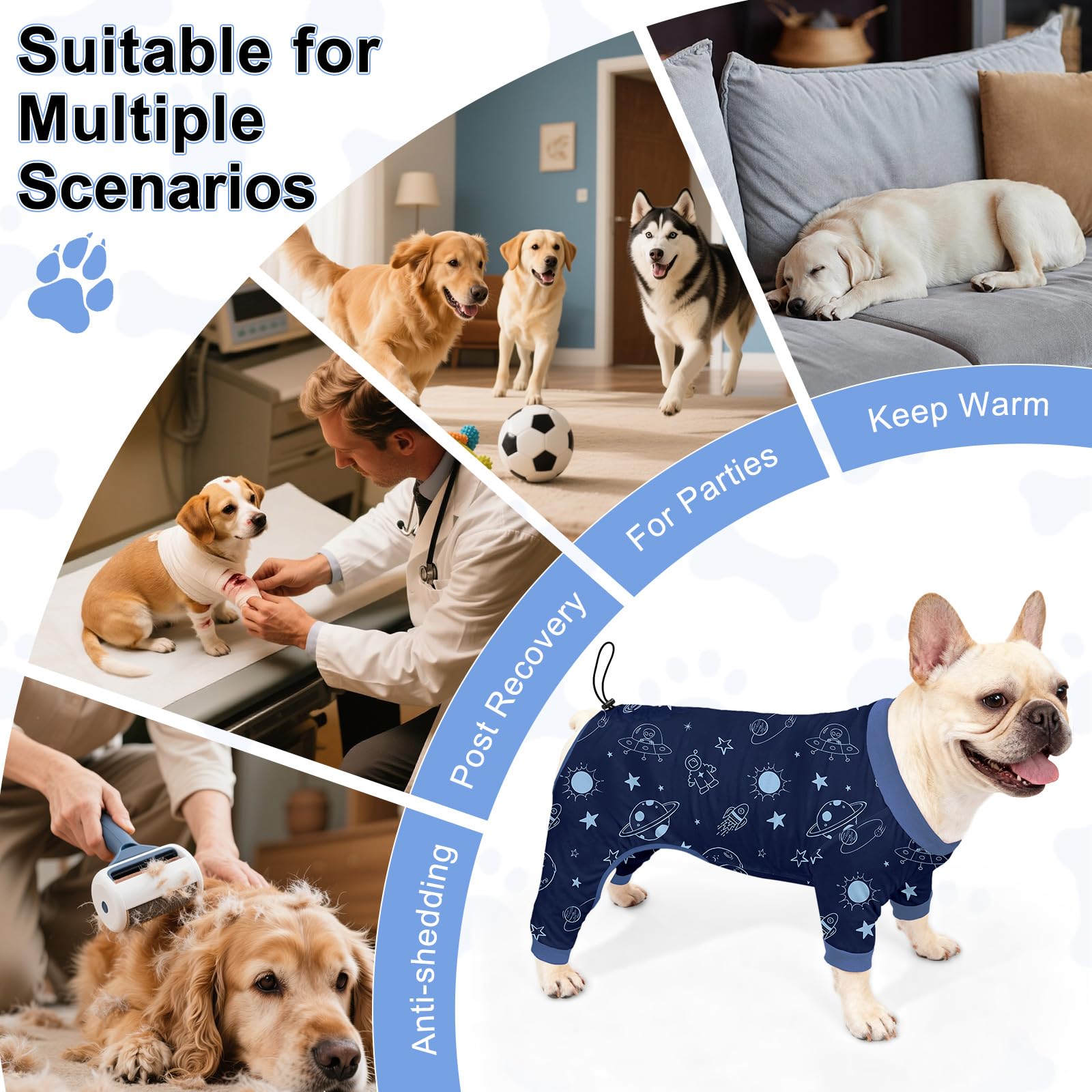 Bienbee Pijamas para perros, ideales para fotos, juegos y diario hogar.