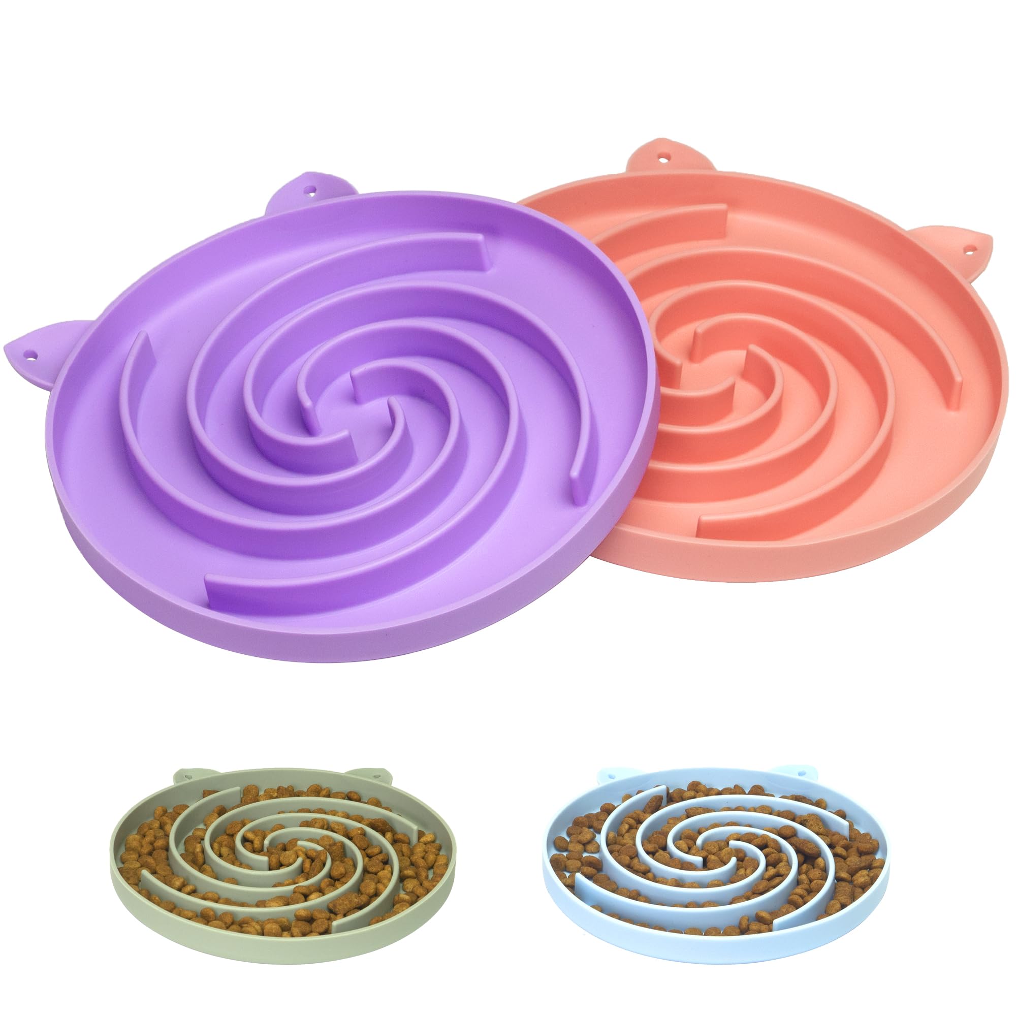 Tazón Bifeaw para alimentación lenta con espiral para comer con calma