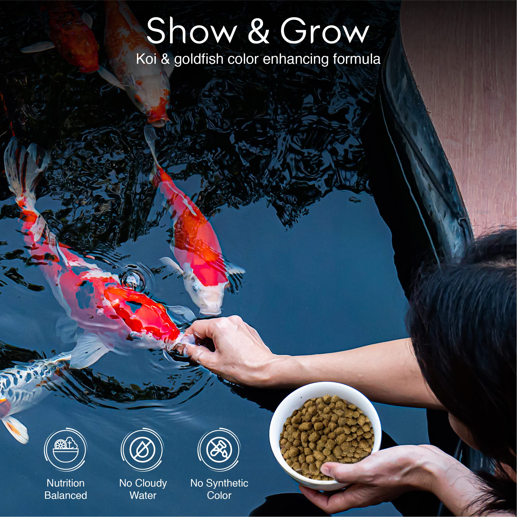 BIG KAHUNA comida koi estanque, pellets grandes para koi saludables