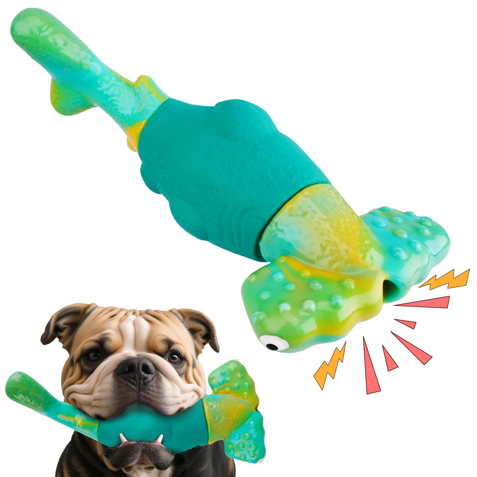 BIKIISEN Juguete con diseño tiburón martillo para limpieza dental al morder.