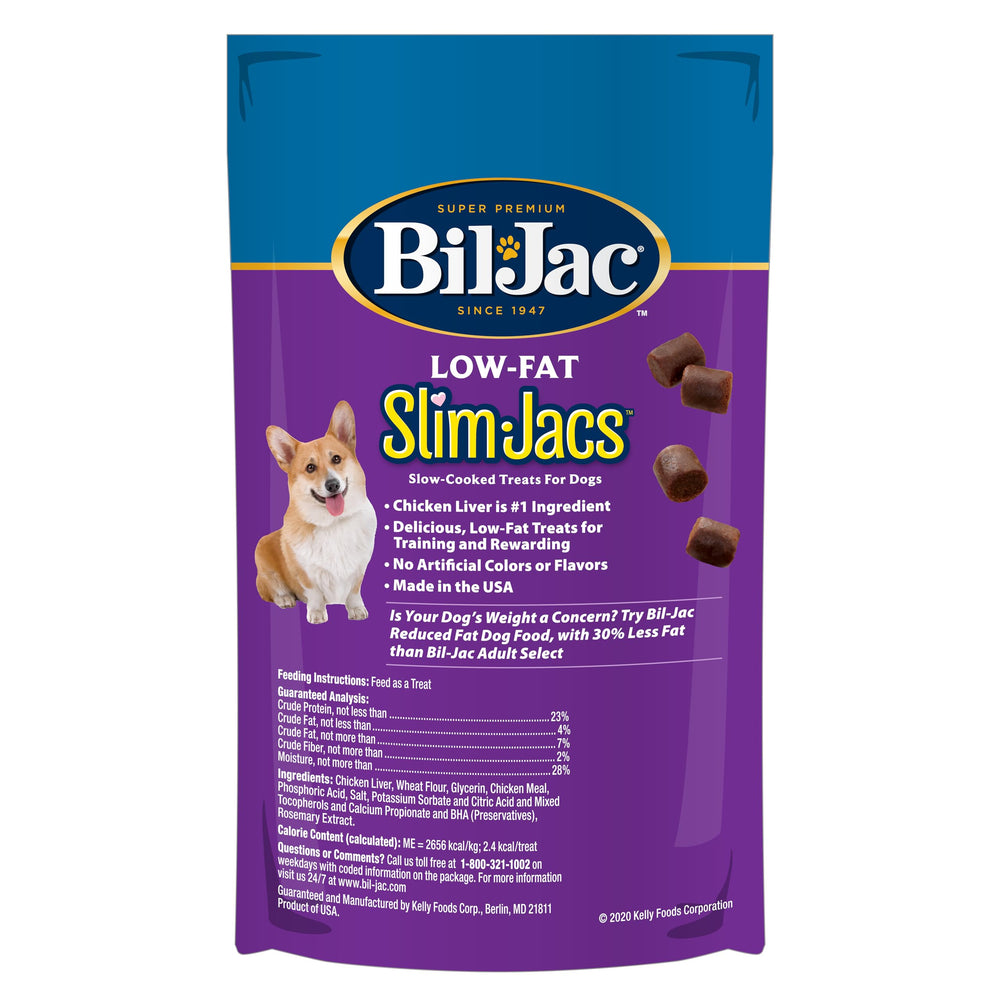 Bil-Jac SlimJacs: higado de pollo real, sabor natural para recompensas sabrosas.