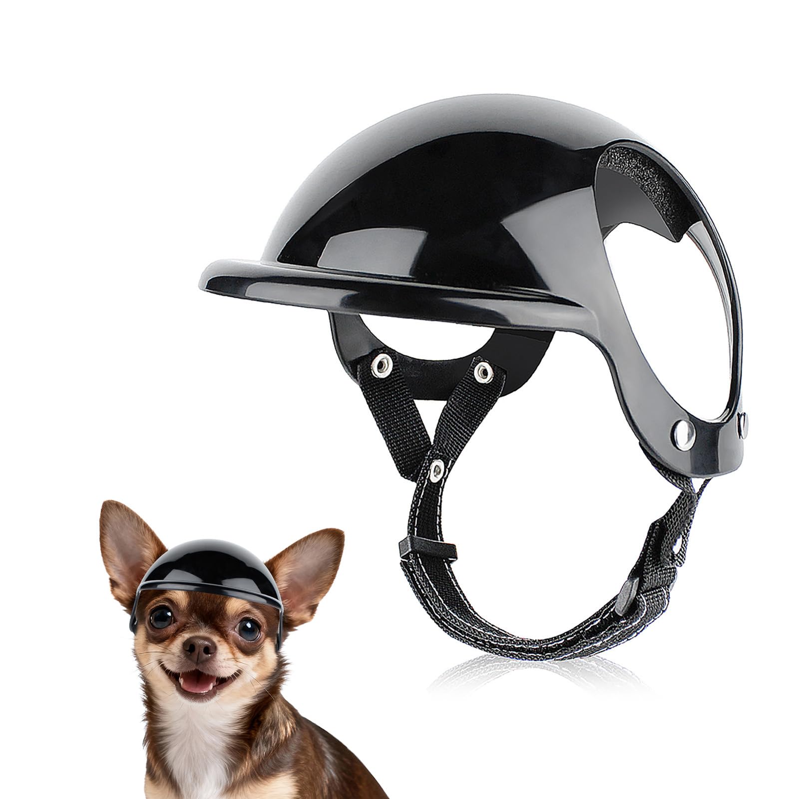 Casco Billionchains para perro extra pequeño con orejas abiertas, ideal para paseos al aire libre