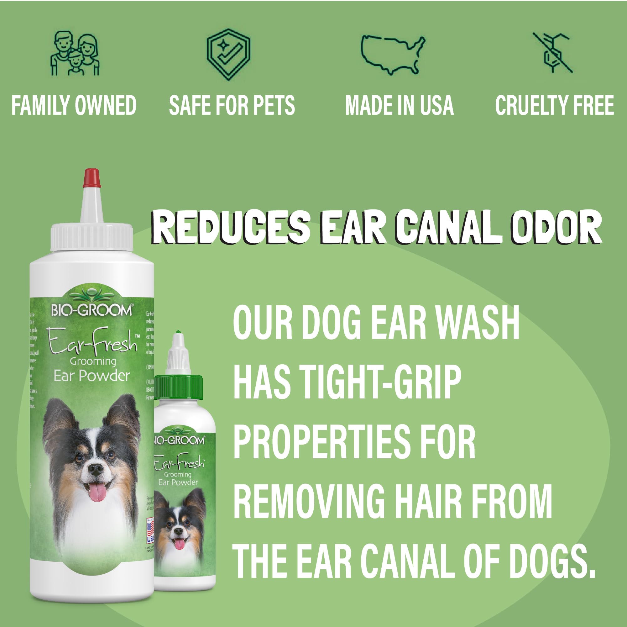 Bio-Groom polvo para orejas de gato, higiene suave
