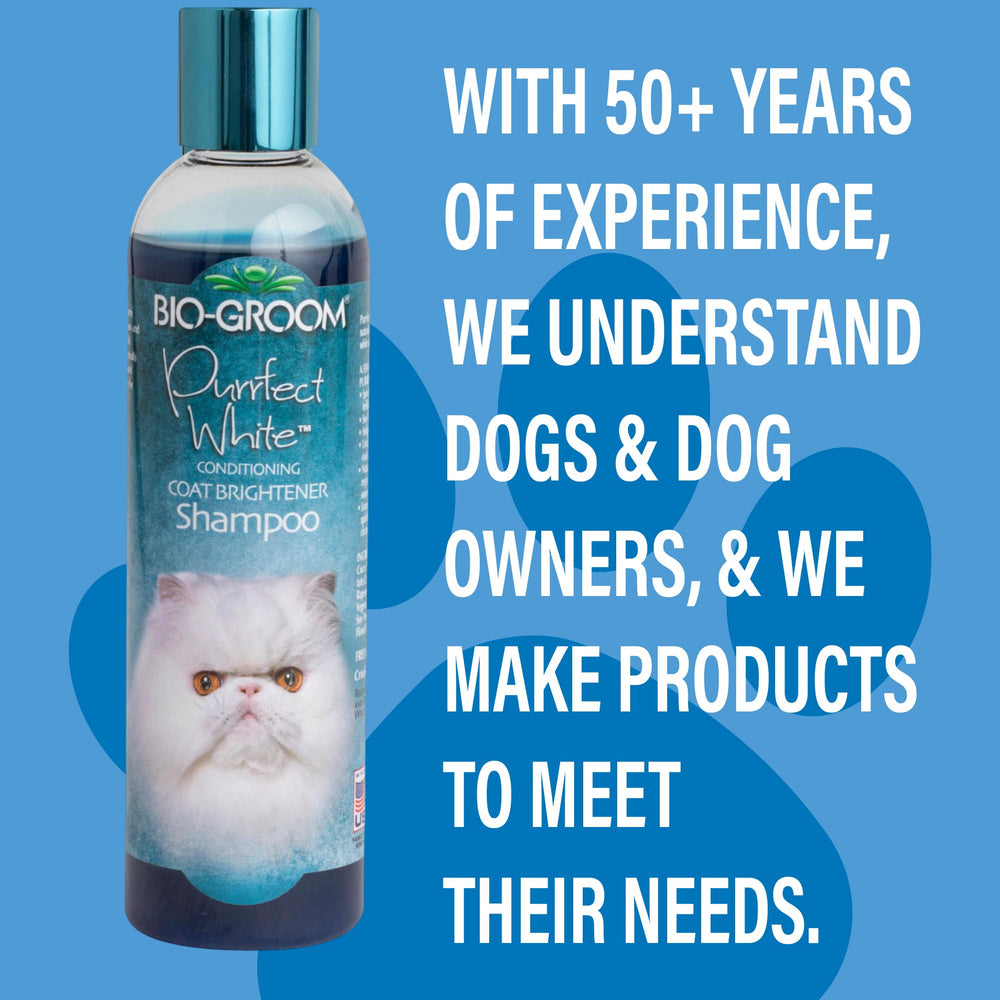 Bio-groom Purrfect White: fórmula libre de crueldad y parabenos para gatos.