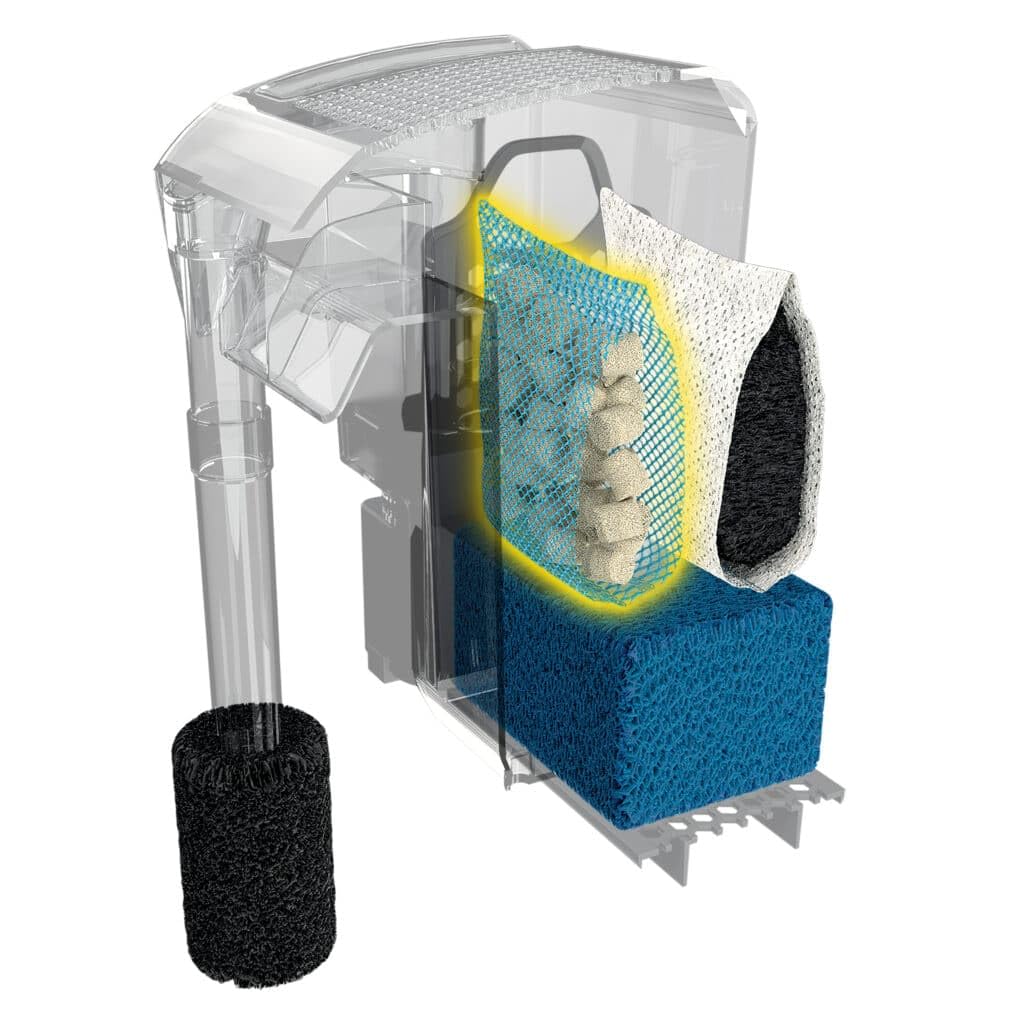 BIOMAX ofrece filtración biológica de larga duración para acuarios con AC50.