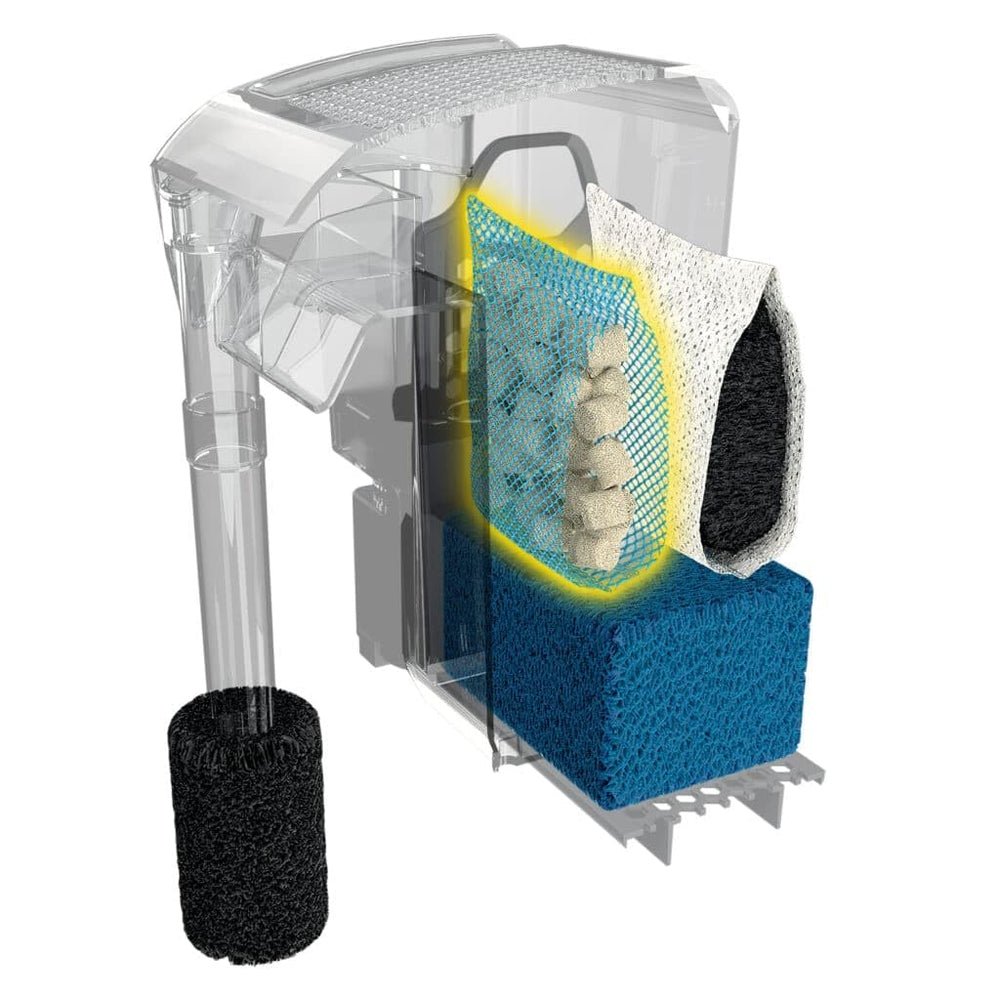 BIOMAX ofrece filtración biológica de larga duración para acuarios con AC50.